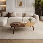 Two-Tone Puzzle Wood Coffee Table