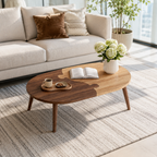 Two-Tone Puzzle Wood Coffee Table