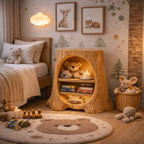 Solid Wood Nightstand – Modern Natural Bedside Table