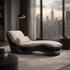 Organic Chaise Lounge – Sculptural Solid Wood Chair for Luxury Living Room