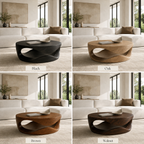 Sculptural Wave Wood Coffee Table