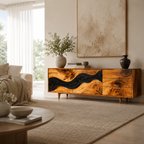 River Resin Wood Sideboard Cabinet
