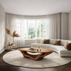 Handcrafted Solid Wood Coffee Table – Sculptural Organic Design