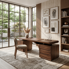 Executive Desk – Solid Wood Desk with Drawer Storage for Home Office