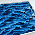Hand-Carved Wooden Ocean Wave Wall Art – 3D Coastal Sculpture