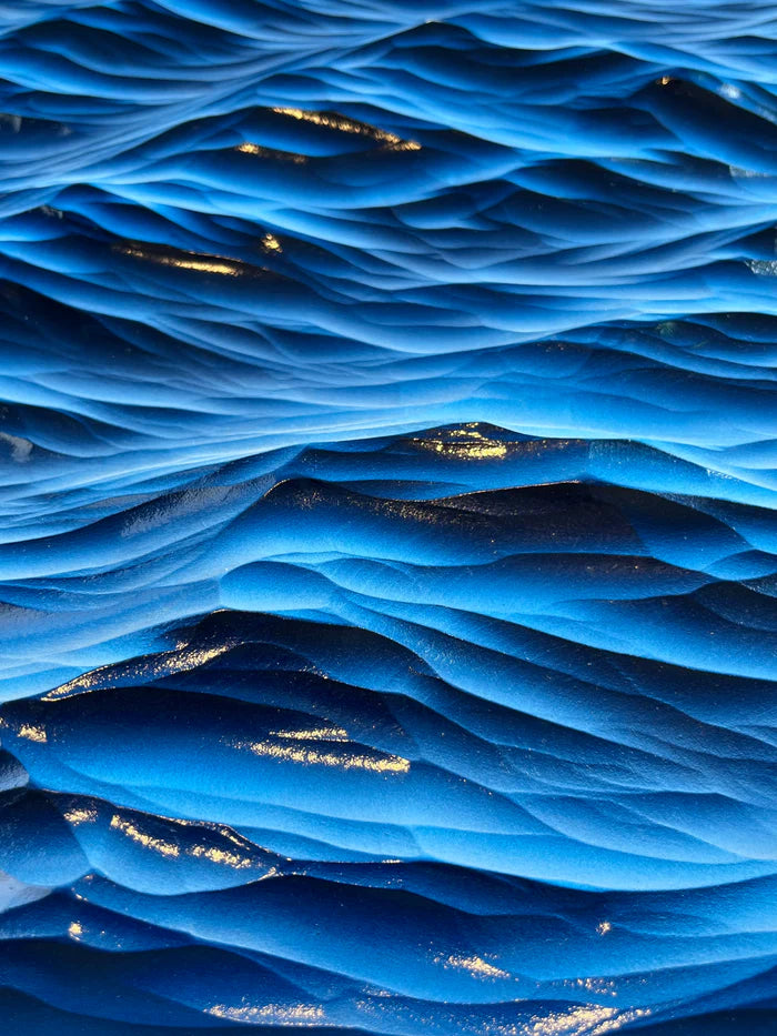 Hand-Carved Wooden Ocean Wave Wall Art – 3D Coastal Sculpture