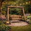 Handcrafted Wooden Swing Set – Outdoor Garden Swing Bench