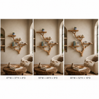 Tree Branch Wall Shelf – Solid Wood Display Shelf for Home Decor