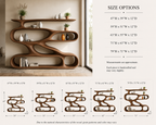 Wavy Bookcase – Sculptural Solid Wood Display Shelf