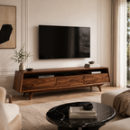 TV Stand – Solid Wood Media Console for Living Room