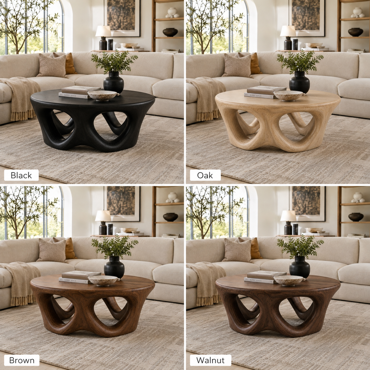 Sculptural Organic Wood Coffee Table