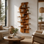 Live Edge Sculptural Wall Bookshelf