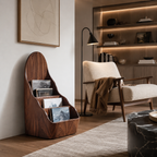 Magazine Rack – Solid Wood Display Stand for Living Room
