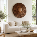 Radiant Sun & Wave Wood Wall Art