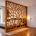Tree Pattern Room Divider – Solid Wood Modern Panel for Living Room Decor