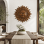 Carved Sun Face Wood Wall Art
