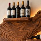 Live Edge Wood Wall Wine Rack