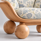 Floral Petal Wood Lounge Chair
