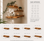 Live Edge Floating Shelves – Solid Wood Wall Shelves for Home Decor