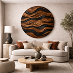 Carved Wooden Wall Art – Modern Natural Leaf Wall Sculpture