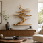 Bonsai Tree Wall Shelf – Wooden Floating Shelf Decor