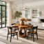 Sculptural Dining Table – Solid Wood Round Table for Dining Room