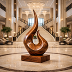 Large Wooden Statue – Sculptural Art Decor for Indoor and Outdoor Spaces