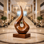 Large Wooden Statue – Sculptural Art Decor for Indoor and Outdoor Spaces