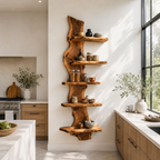Live Edge Wood Wall Shelf