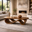 Infinity Loop Coffee Table – Sculptural Solid Wood Table for Luxury Living Room