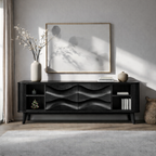 Solid Wood TV Stand – Modern Natural Media Console