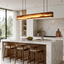 Live Edge Pendant Light – Solid Wood Linear Light for Kitchen Island or Dining Room