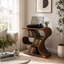 Laptop Side Table – Solid Wood Work Table with Storage Shelves