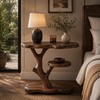 Tree Root Nightstand – Handmade Solid Wood Bedside Table for Rustic Luxury Bedroom Decor