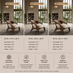 Sculptural Lounge Chair – Solid Wood Accent Chair for Living Room