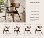 Sculptural Dining Chair – Solid Wood Accent Chair