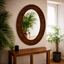 Solid Wood Wall Mirror – Modern Natural Bathroom Mirror Design