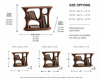 Sculptural Side Table – Solid Wood Accent Table for Living Room