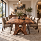 Sculptural Live Edge Wood Dining Table