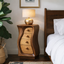 Solid Wood Nightstand – Modern Natural Bedside Table