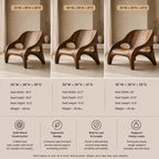 Sculptural Lounge Chair – Solid Wood Accent Chair for Modern Living Room
