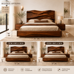 Live Edge Bed Frame – Solid Wood Bed with Sculptural Headboard