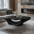 Handcrafted Solid Wood Coffee Table – Sculptural Organic Design