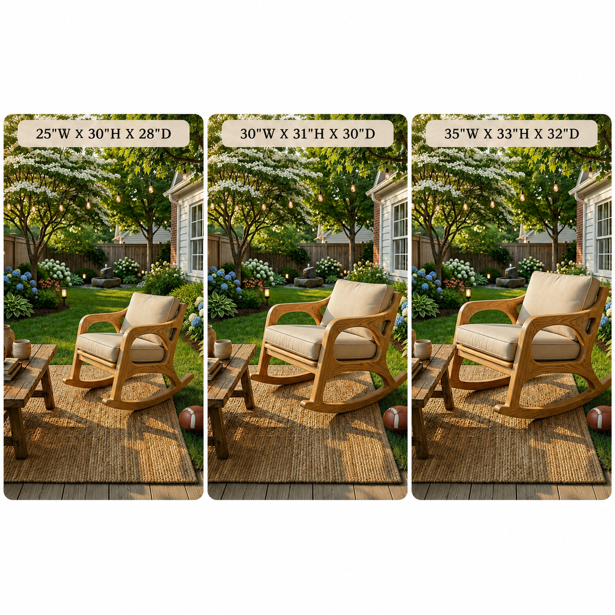Outdoor Rocking Chair – Solid Wood Lounge Chair