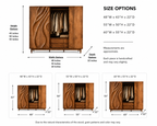 Carved Wood Wardrobe – Solid Wood Sliding Closet Cabinet for Bedroom Decor