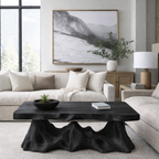 Organic Sculptural Solid Wood Coffee Table – Handcrafted Live Edge Design