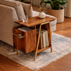 Solid Wood Side Table – Modern Natural Accent Table