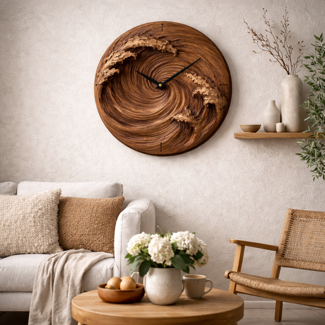 Wooden Wall Decor – Modern Natural Art for Living Spaces Hover Image