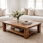 Solid Wood Coffee Table – Modern Natural Furniture for Living Rooms