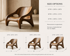 Sculptural Lounge Chair – Solid Wood Accent Chair for Modern Living Room